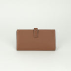 Hermes Bearn Souffle Wallet Epsom Gold Brown Silver Veau — view 2