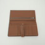 Hermes Bearn Souffle Wallet Epsom Gold Brown Silver Veau — view 5