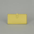 Hermes Bearn Souffle Wallet Chevre Limoncello Yellow Silver Misor — view 2