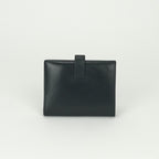 Hermes Bearn Compact Wallet Bifold Mini Box Calf Noir Black Gold — view 2