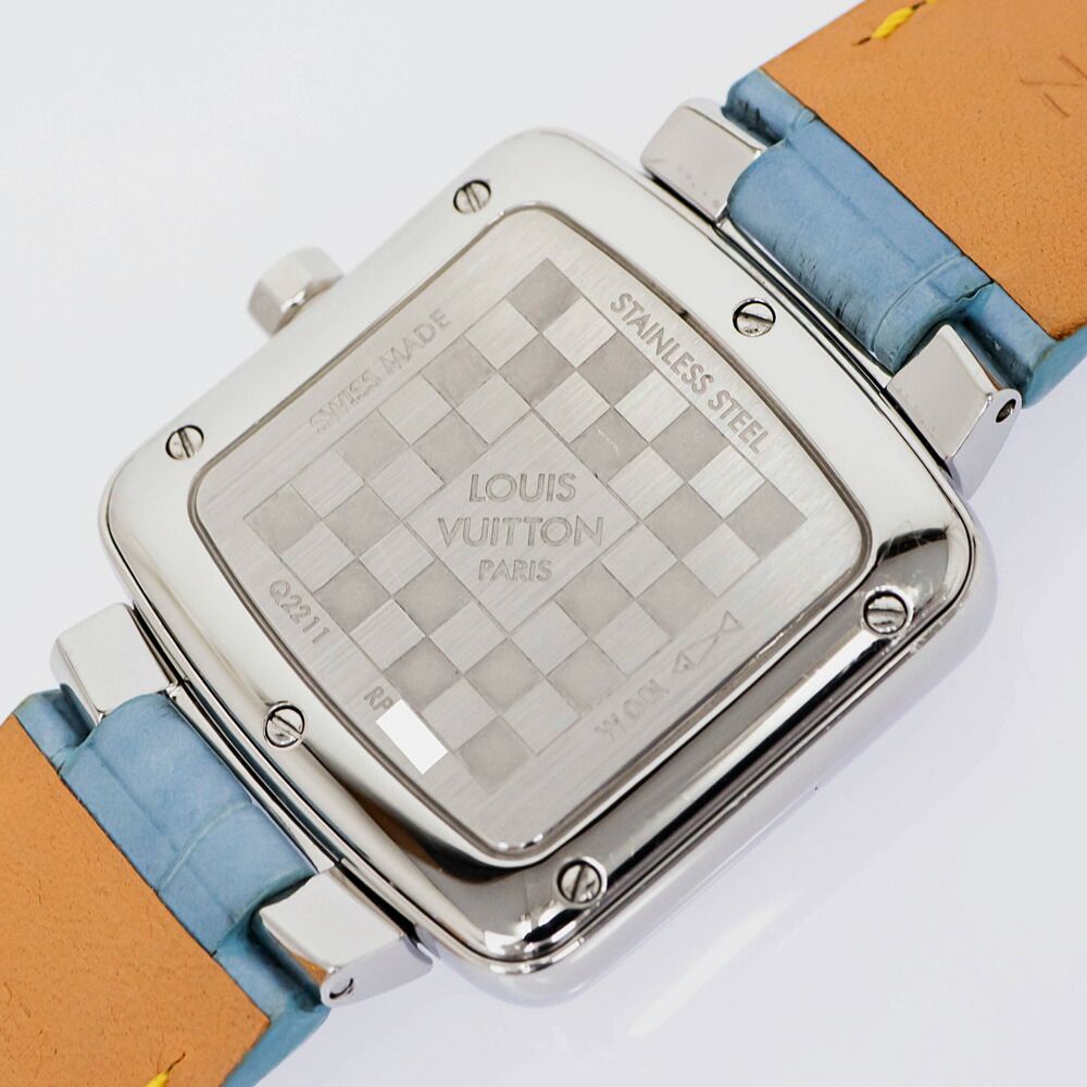 Louis Vuitton Tambour Speedy Blue Quartz Watch Handbag — view 7
