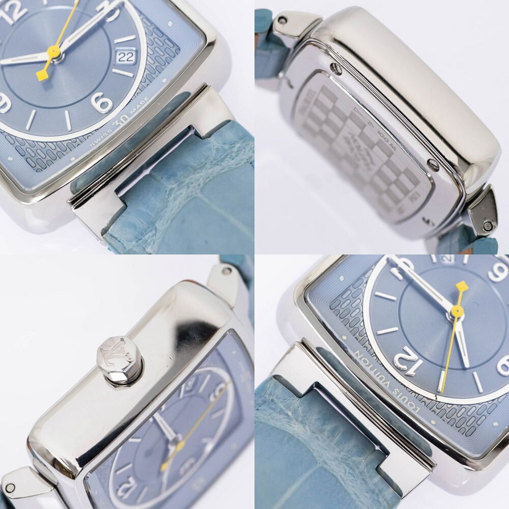 Louis Vuitton Tambour Speedy Blue Quartz Watch Handbag — view 3