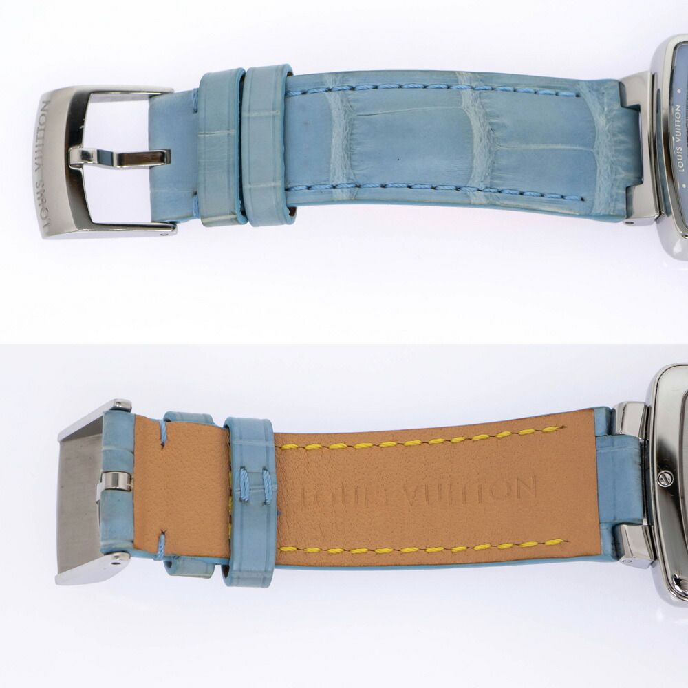 Louis Vuitton Tambour Speedy Blue Quartz Watch Handbag — view 4