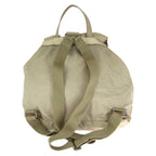 Prada Tessuto Beige Ivory Silver Nylon Leather Backpack — view 2