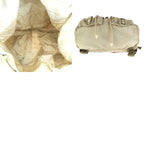 Prada Tessuto Beige Ivory Silver Nylon Leather Backpack — view 9