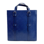 Gucci GG Embossed 2-Way Tote Blue Leather — view 2