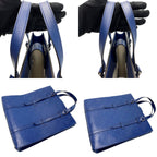 Gucci GG Embossed 2-Way Tote Blue Leather — view 5