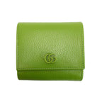 Gucci GG Marmont Bifold Wallet Green Leather Handbag — view 2