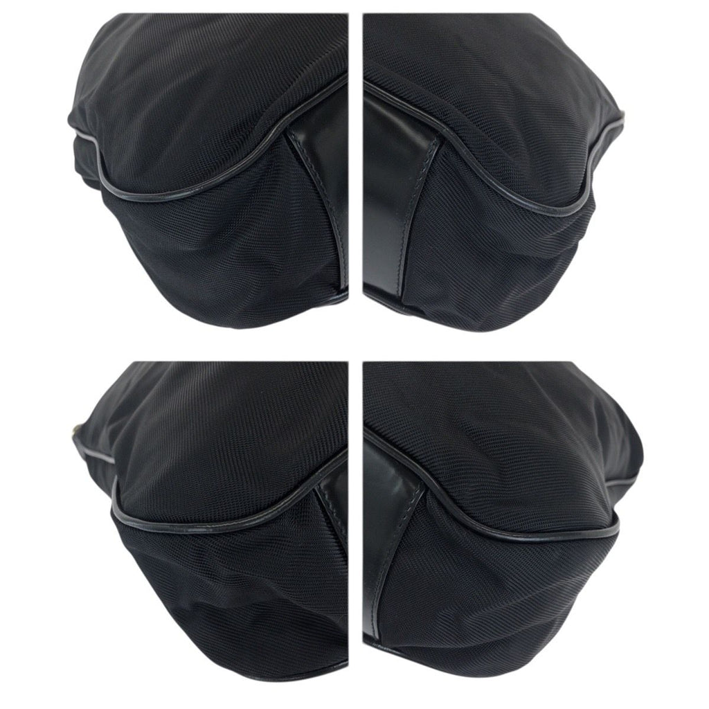 Gucci Black Silver Nylon Leather 001 Shoulder Bag — view 3