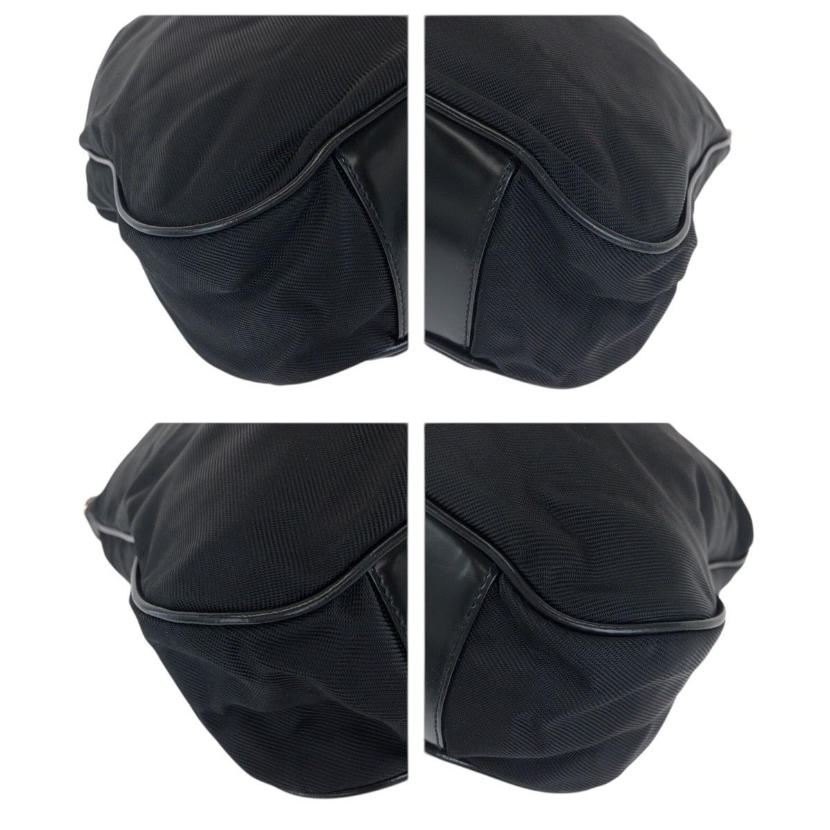 Gucci Black Silver Nylon Leather 001 Shoulder Bag — view 3