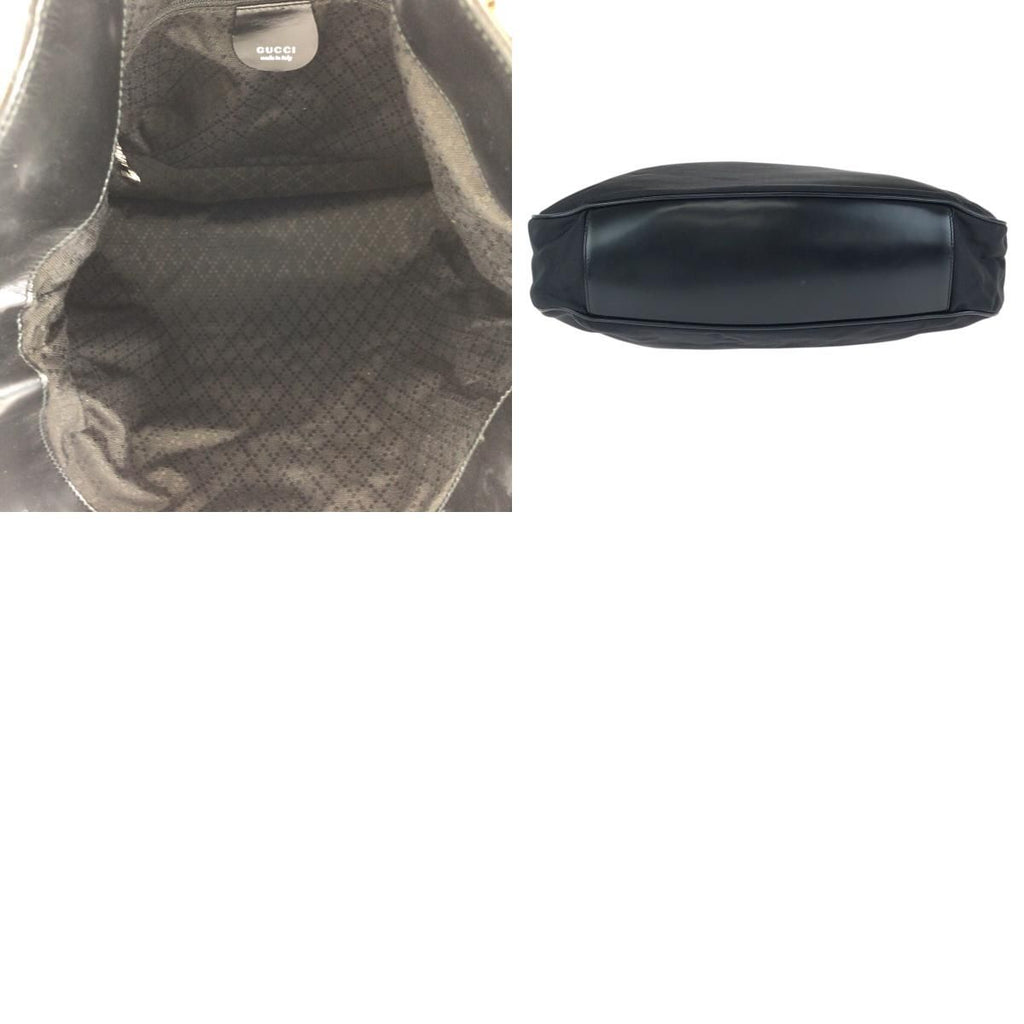 Gucci Black Silver Nylon Leather 001 Shoulder Bag — view 9