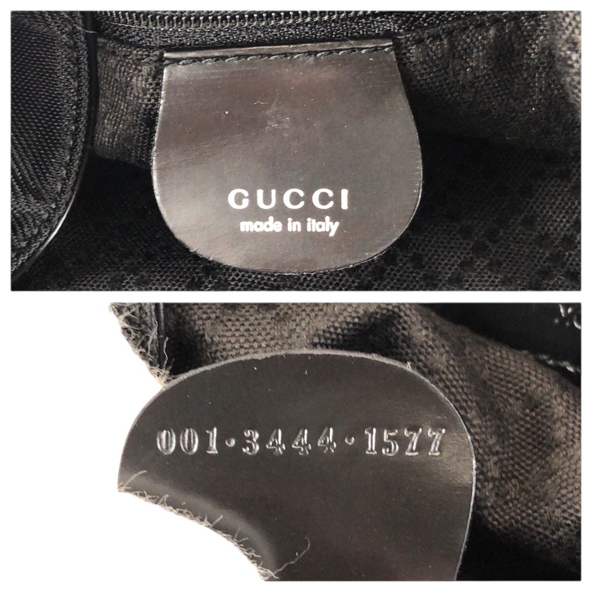 Gucci Black Silver Nylon Leather 001 Shoulder Bag — view 4