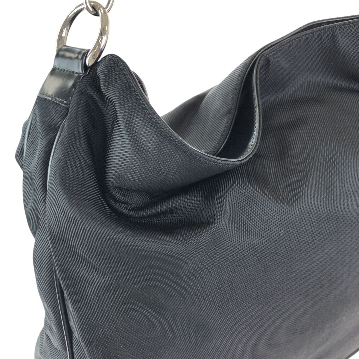 Gucci Black Silver Nylon Leather 001 Shoulder Bag — view 5