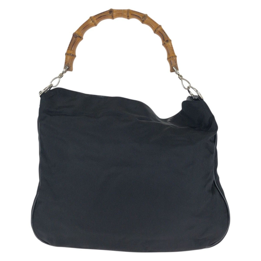 Gucci Black Silver Nylon Leather 001 Shoulder Bag — view 2