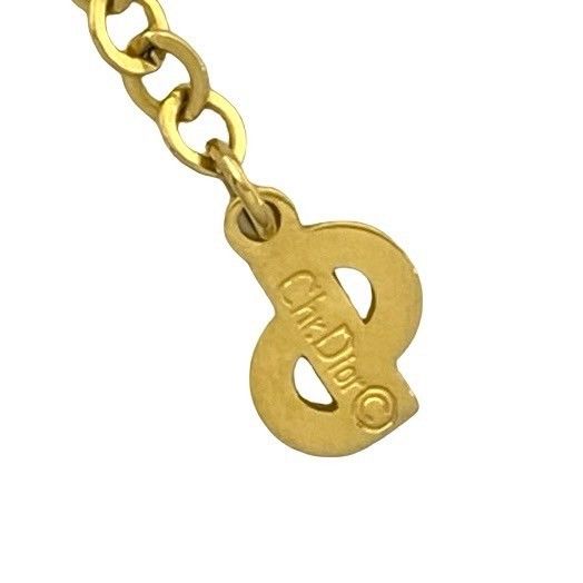 Dior Vintage CD Logo Motif Necklace Pendant Choker Gold — view 3