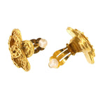 Chanel CC Logo Earrings Gold Vintage — view 3