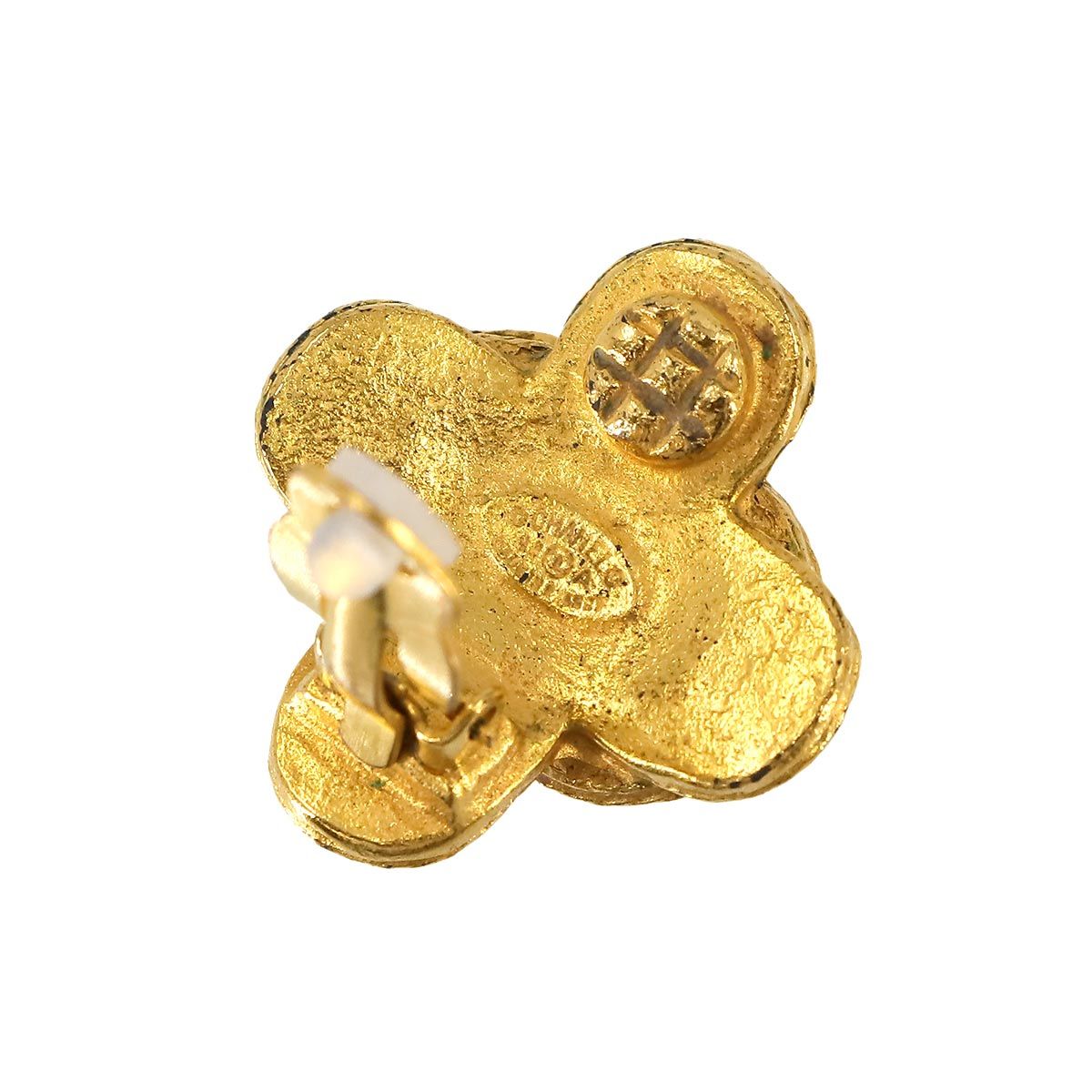 Chanel CC Logo Earrings Gold Vintage — view 4