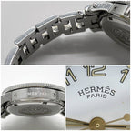 Hermes Watches Clipper Diver White Silver Gold Watch — view 5