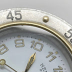 Hermes Watches Clipper Diver White Silver Gold Watch — view 9