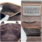Celine Tote Beige Brown Macadam Light Nylon Leather — view 3