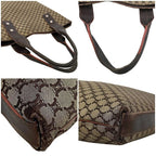 Celine Tote Beige Brown Macadam Light Nylon Leather — view 5