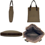 Celine Tote Beige Brown Macadam Light Nylon Leather — view 2