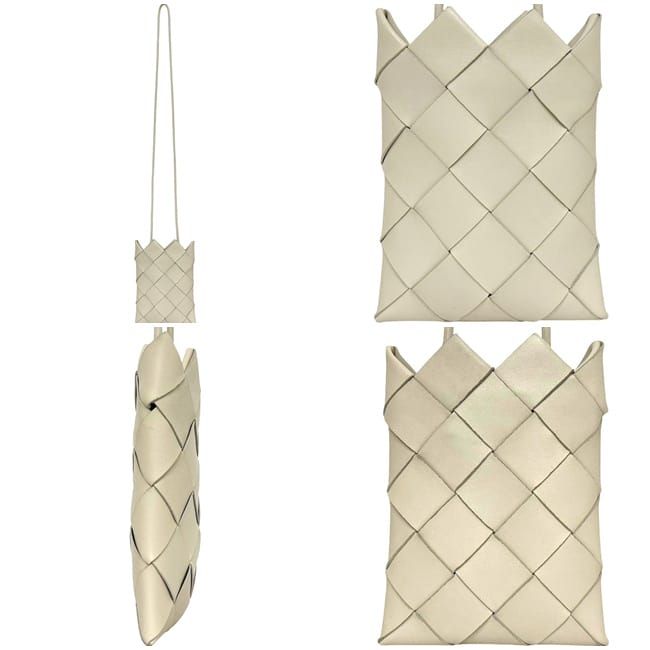 Bottega Veneta Mini Shoulder Bag White Intrecciato — view 2