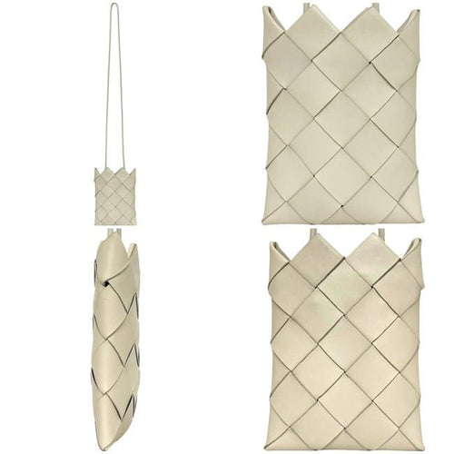Bottega Veneta Mini Shoulder Bag White Intrecciato — view 2