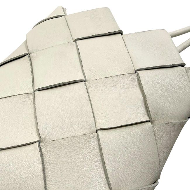 Bottega Veneta Mini Shoulder Bag White Intrecciato — view 7