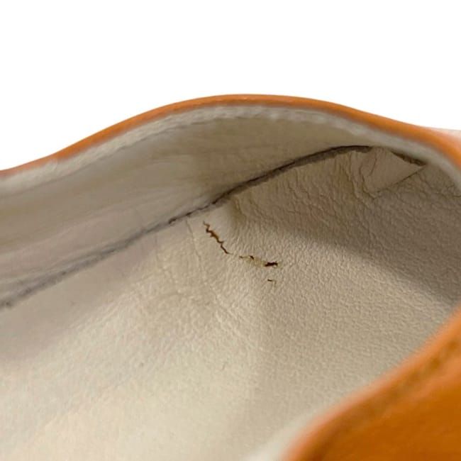 Hermes Baby Shoes Orange Addada Leather — view 9