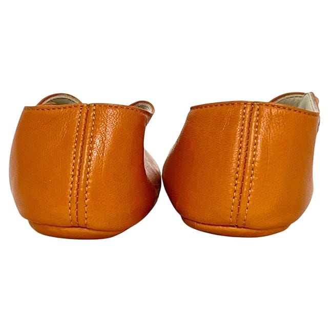 Hermes Baby Shoes Orange Addada Leather — view 4