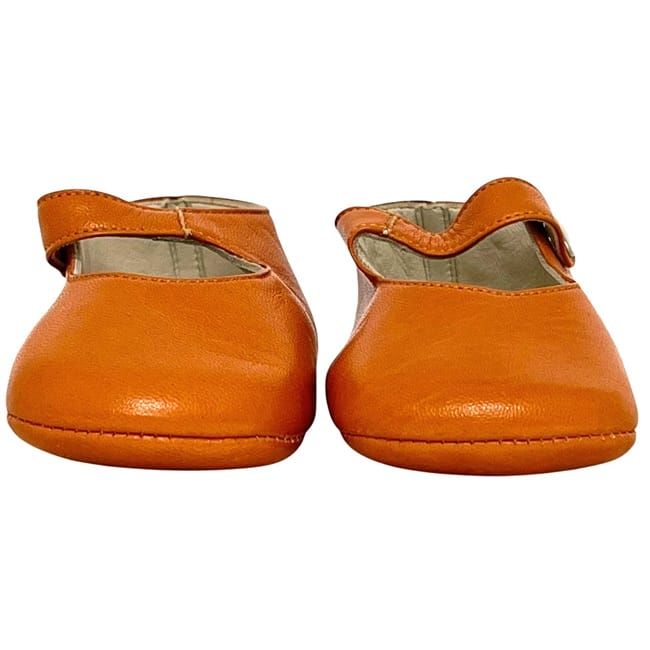 Hermes Baby Shoes Orange Addada Leather — view 3