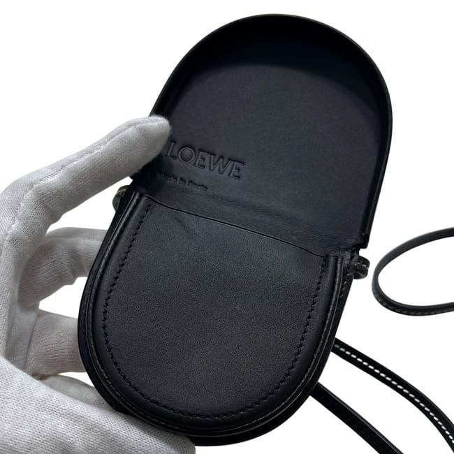 Loewe Pouch Heel Black Anagram Leather Bag — view 6