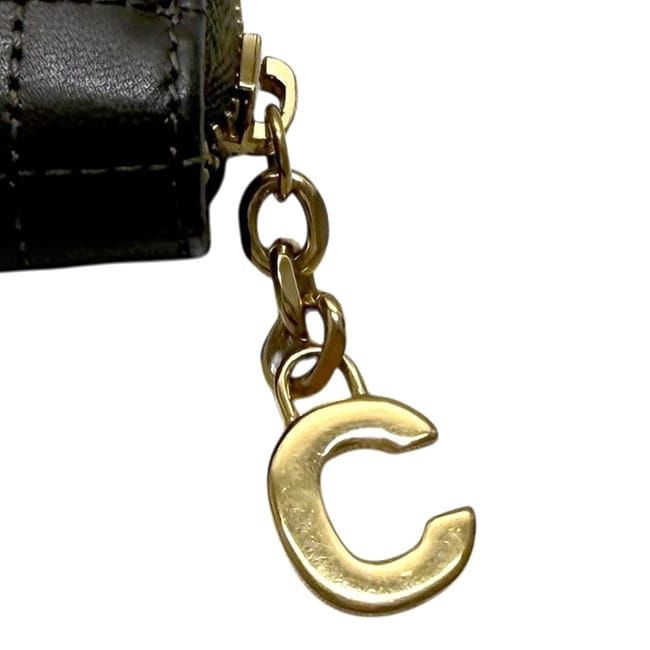 Celine Coin Case Khaki Green Purse Leather — view 9