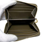 Celine Coin Case Khaki Green Purse Leather — view 3
