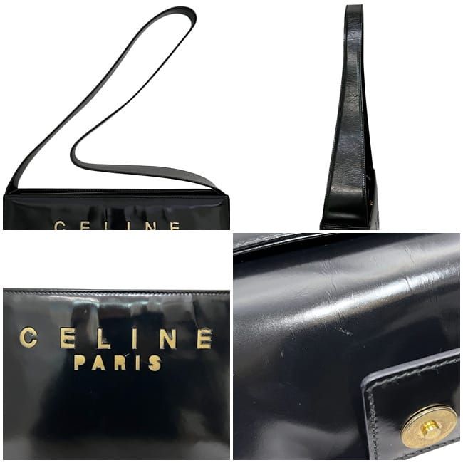 Celine Shoulder Bag Black Leather 97 2 — view 3