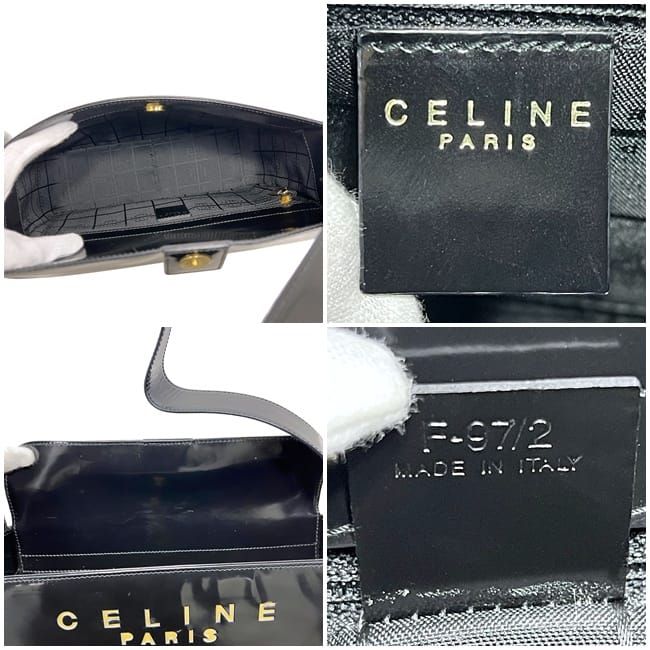 Celine Shoulder Bag Black Leather 97 2 — view 4