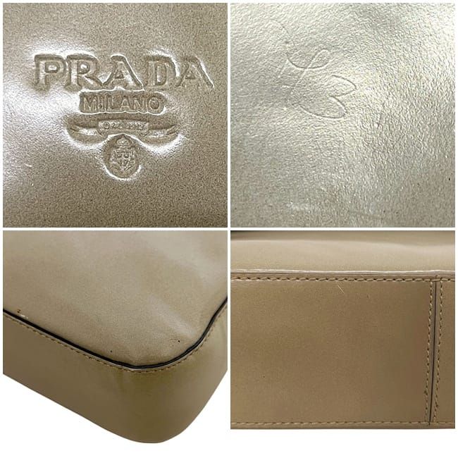 Prada Shoulder Bag Beige Cammello Gradation — view 6