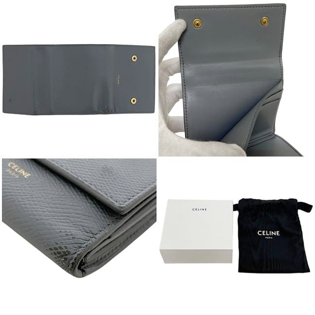 Celine Trifold Wallet Gray — view 9