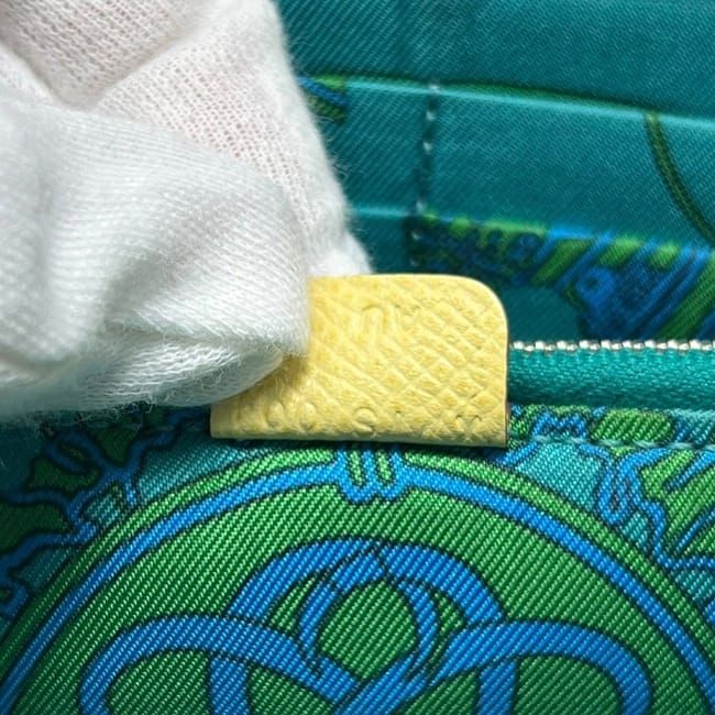 Hermes Zip Around Wallet Azap Silk in Yellow — view 5