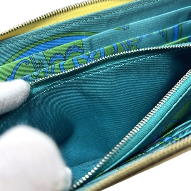 Hermes Zip Around Wallet Azap Silk in Yellow — view 3