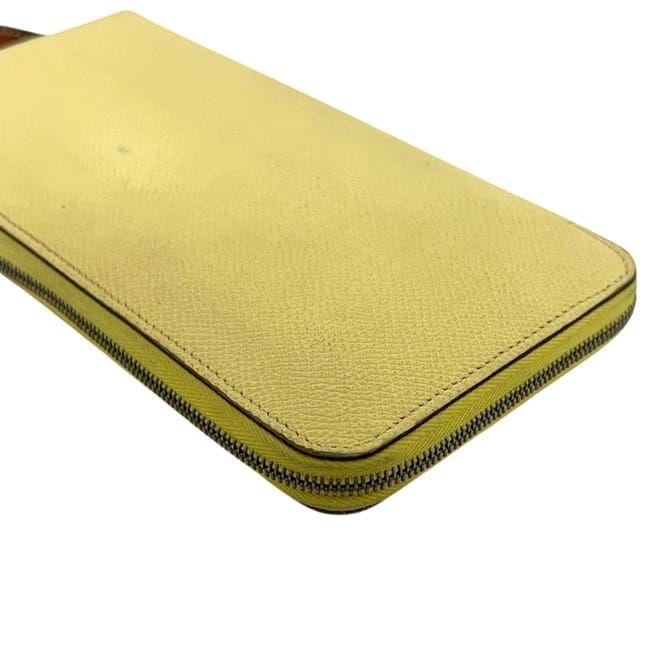 Hermes Zip Around Wallet Azap Silk in Yellow — view 8