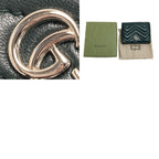Gucci GG Marmont Double Card Case Wallet Green Bifold Box with Cloth Handbag — view 8