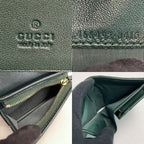 Gucci GG Marmont Double Card Case Wallet Green Bifold Box with Cloth Handbag — view 5