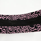 Prada Hair Headband Triangle Logo Canvas Black Pink Silver — view 5