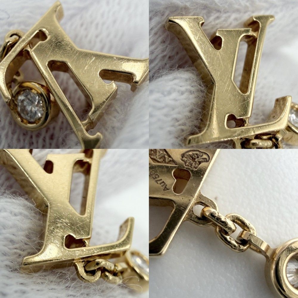 Louis Vuitton Earrings Idyll Blossom LV 18k YG 18k Yellow Gold Diamond 0.03 Ct — view 8