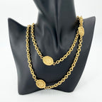 Chanel Necklace CC Logo Long Gold Plated — view 2