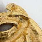 Chanel Brooch Quilted CC Logo Vintage Gold Plated — view 4
