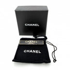 Chanel Earrings CC Logo Swing Rhinestone White Silver — view 8