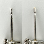 Chanel Earrings CC Logo Swing Rhinestone White Silver — view 3